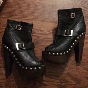 Jimmy Choo peep toe booties